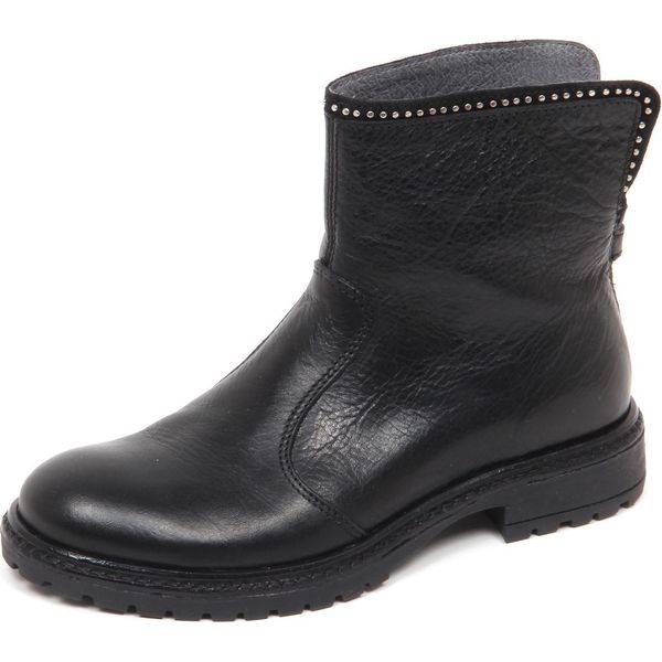 E2452 Stivaletto Bimba Nero Momino Biker Scarpe Boot Shoe Kid Girl-image
