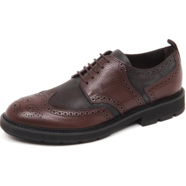 E5124 Scarpa Uomo Dark Brown Tod's Scarpe Nuovo Derby Bucature Shoe Man-image
