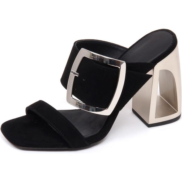 E9530 Sandalo Donna Black Vic Matie Longisland Scarpe Suede Sandal Shoe Woman-image