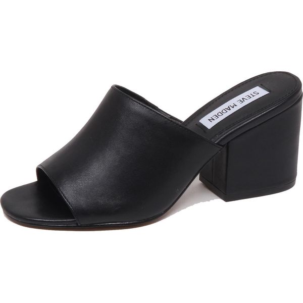 F1050 Sandalo Donna Black Steve Madden Dalis Scarpe Leather Shoe Woman-image