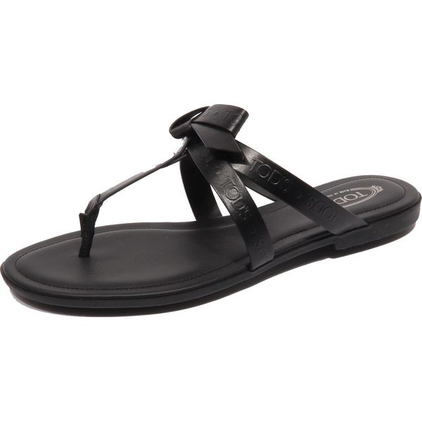 F9650 Infradito Donna Black Tod's Sandalo Bow Flip Flops Shoe Woman-image