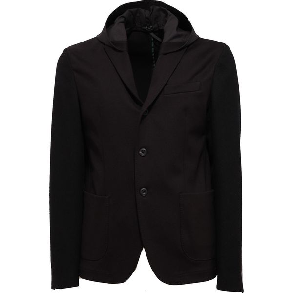 6965J Giacca Uomo Messagerie Black Viscose/Wool Detachable Hood Jacket Man-image
