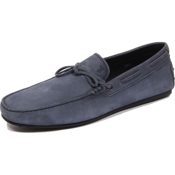 G0994 Mocassino Uomo Tod's Laccetto City Denim Blue Loafer Shoes Men-image