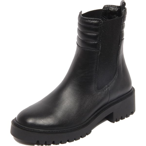 G3762 Stivaletto Donna Unisa Black Leather/Fabric Ankle Boots Women-image