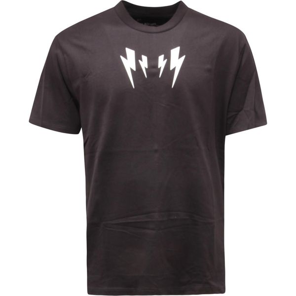 9763AP Maglia Uomo Neil Barrett Slim Fit Man T-Shirt Black-image