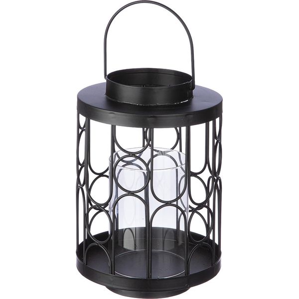 Casablanca Windlicht, "Remo"", Glas, Metall, Schwarz, , H. 22,5 Cm, D. 16 Cm 69378"-image