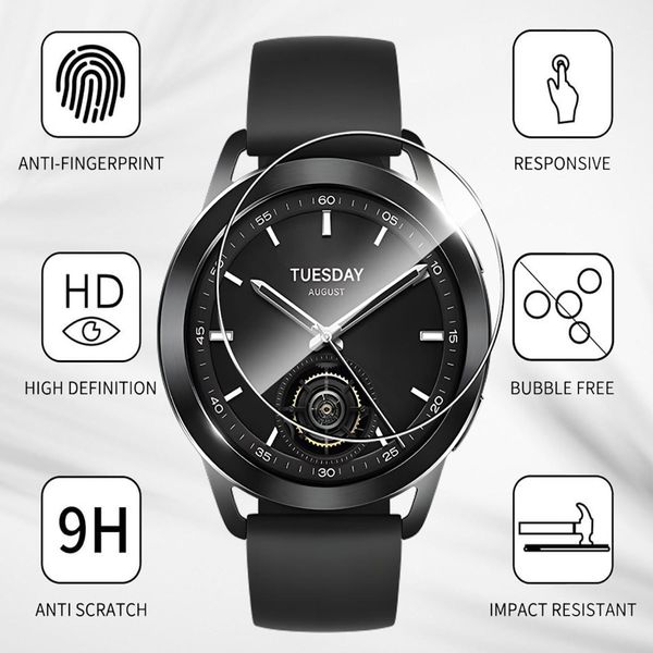 Per Xiaomi Watch S3 2.5D 0,26 Mm H9 Vetro Temperato Trasparente Pellicola Protettiva Intelligente-image