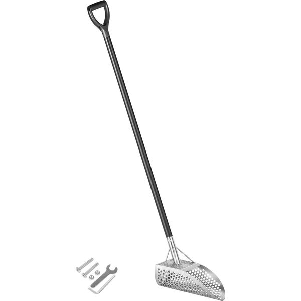 Pala Da Sabbia Con Metal Detector Vevor, Pala Da Spiaggia In Acciaio Inox Con Rilevazione Di Metalli, Pala Da Spiaggia Con Metal Detector Con Foro Da 10 Mm, Con Manico In Fibra Di Carbonio, Per La Caccia Al Tesoro Con Rilevazione Di Metalli-image