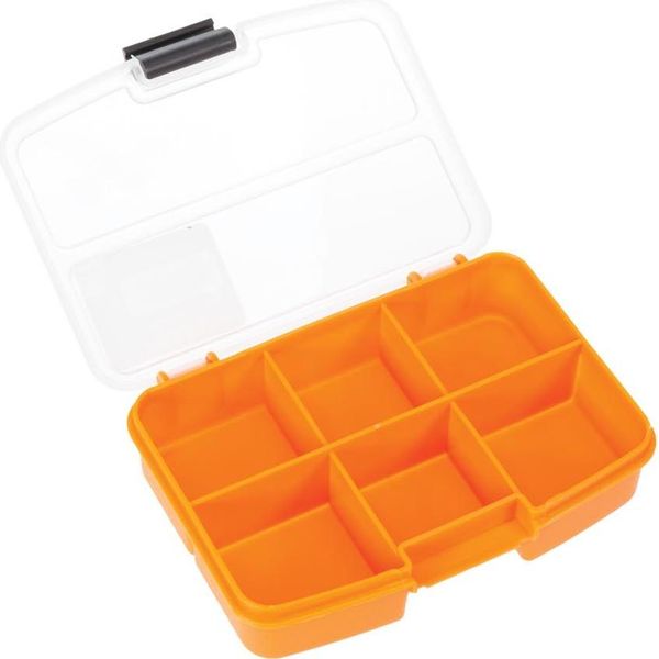 Scatola Di Assortimento Perel, 6 Scomparti Fissi, Coperchio Trasparente, Impilabile, 134 X 101 X 31 Mm,-image