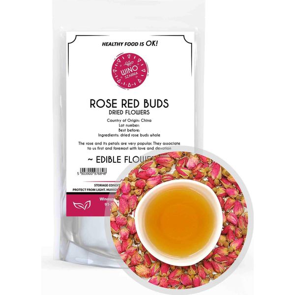 Boccioli Di Rosa Essiccati Fiori Rossi Commestibili - 100G-image