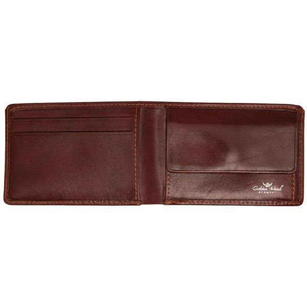 Golden Head Pelle Portafoglio Colorado Rfid Petite Billfold Coin Wallet Tobacco Marrone-image