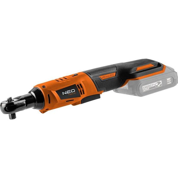 Neo Tools 18V, Li-Lon, Cricchetto A Batteria Da 3/8", Senza Batteria, Adattatore Da 1/2"". La Coppia Massima è Di 60 Nm, La Velocità Di Rotazione Al Minimo 0-250 Giri/Min"-image
