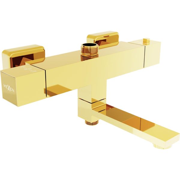 Mexen Cube Miscelatore Termostatico Vasca-Doccia, Oro - 77910-50-image