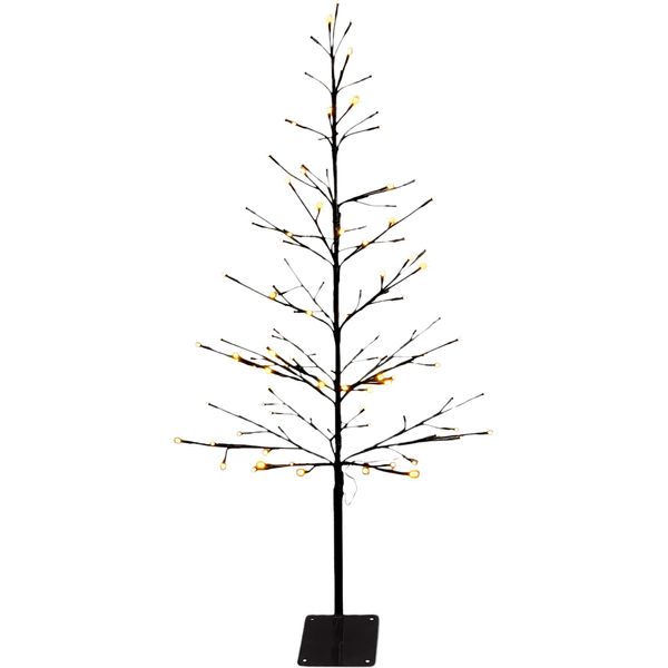 3.09 Albero A Led Con 120 Led Bianco Caldo - Circa 120 Cm - Interno / Esterno Con Alimentatore-image