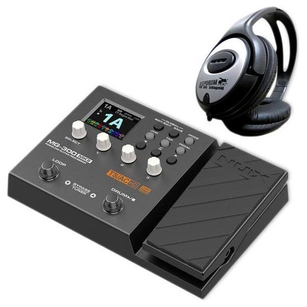 Nux MG-300 Mkii Unità Multieffetto Per Chitarra Elettrica Con Cuffie-image