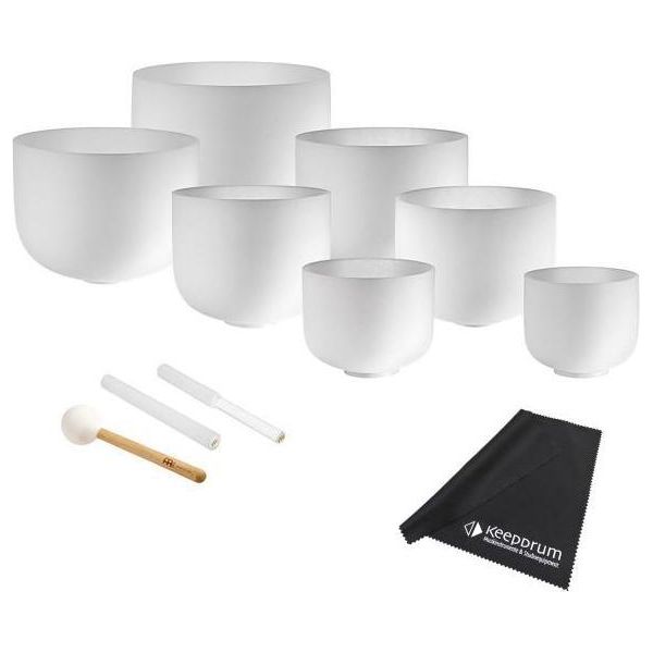 Meinl Sonic Energy Csbsetcha Set Di Ciotole Di Cristallo Per Il Canto Dei Chakra Inkl SchläGel E Tuch-image