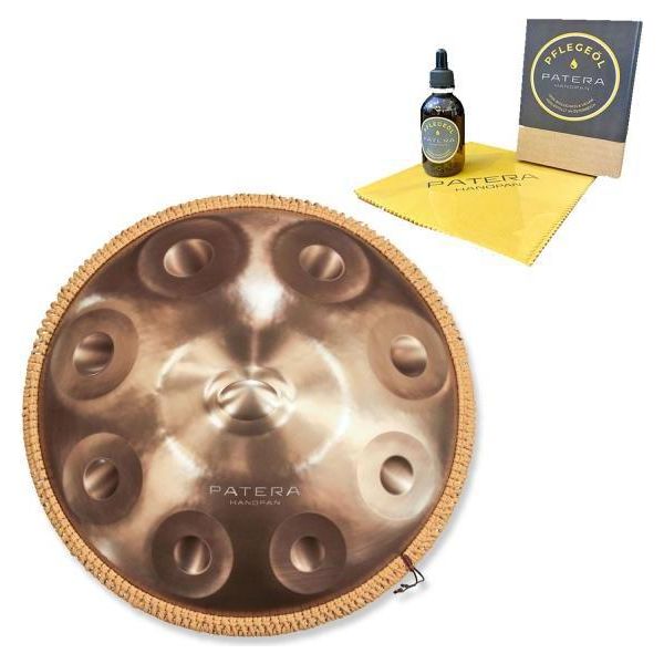 Patera Handpan HPDM-10 D-Kurd Compatto In Acciaio Inox Con Olio Di Manutenzione-image