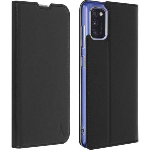 Akashi, Custodia Flip Akashi Con Scomparto E Funzione Stand Per Samsung Galaxy A41, Nero-image
