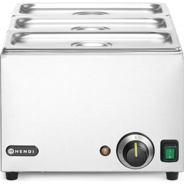 Hendi Set: Bagnomaria Ranger + 3X Contenitori Gn 1/3 Con Coperchio, Gn 1/1, 230V/1000W, 590X332X(H)242Mm-image