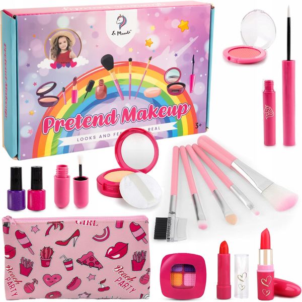 Set Per Il Trucco Dei Bambini La Manula - Trucco Sicuro, Borsa Cosmetica + Accessori Per Piccole Principesse-image