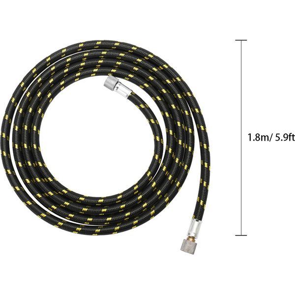 Set Di Accessori Professionali Per Aerografo Tubo Flessibile In Nylon Intrecciato Per Aerografo Da 1,8 M (Con Raccordi Da 1/8" Su Entrambe Le Estremità) E Separatore Olio-Acqua Da 1/8"" Di Interfaccia"-image