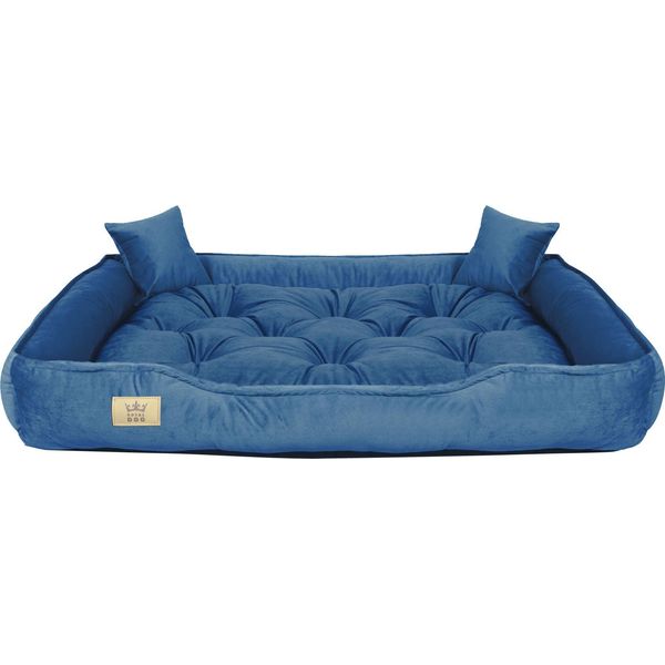 Box Per Cani 115X95 Cm Velour Blu-image