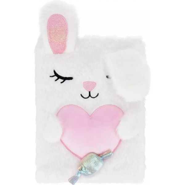 Agenda Chiudibile In Peluche A5/80K Cuore Di Coniglio Starpak 564711-image