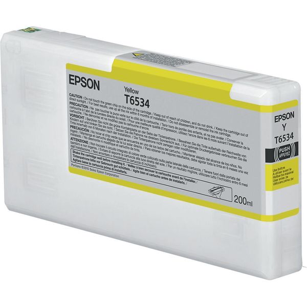 Epson T6534 Yellow Ink Cartridge (200Ml) Cartuccia D'inchiostro 1 Pz Originale-image