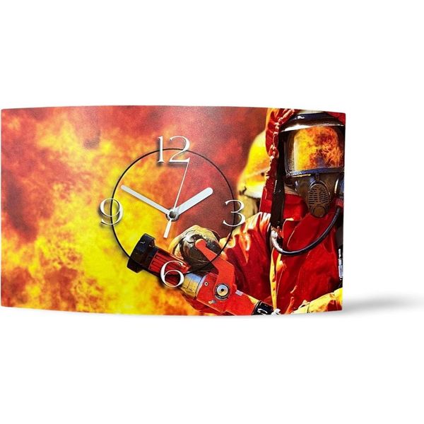 Orologio Da Parete Di Design Dei Vigili Del Fuoco Orologio Da Parete Moderno Di Design Silenzioso Senza Ticchettio Dixtime 3D-0062-image