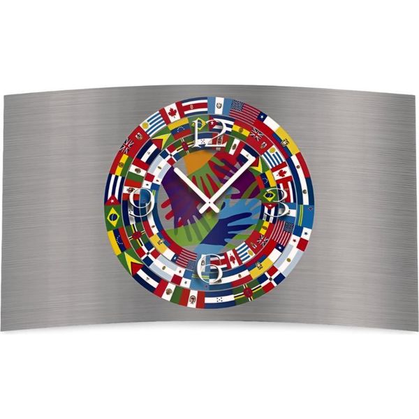 Orologio Da Parete Di Design Bandiere Orologio Da Parete Moderno Design Silenzioso Senza Ticchettio Dixtime 3D-0063-image