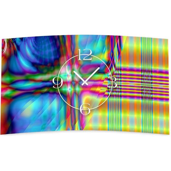 Orologio Da Parete Di Design Colorato Psychodelic Orologio Da Parete Moderno Di Design Silenzioso Senza Ticchettio Dixtime 3D-0238-image