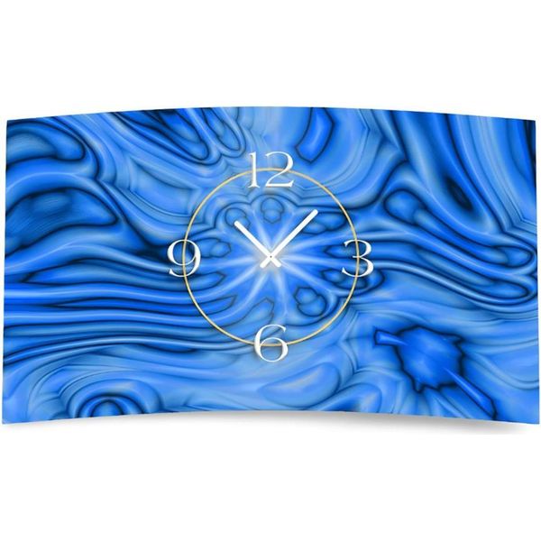 Orologio Da Parete Astratto Blu Di Design Orologio Da Parete Moderno Di Design Silenzioso Senza Ticchettio Dixtime 3D-0269-image