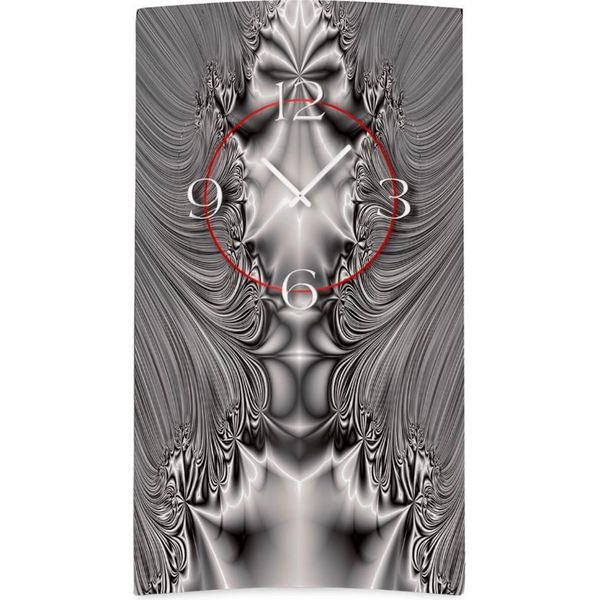 Orologio Da Parete Di Design Grigio Argento Psichedelico Orologio Da Parete Moderno Design Silenzioso Senza Ticchettio Dixtime 3DS-0214-image