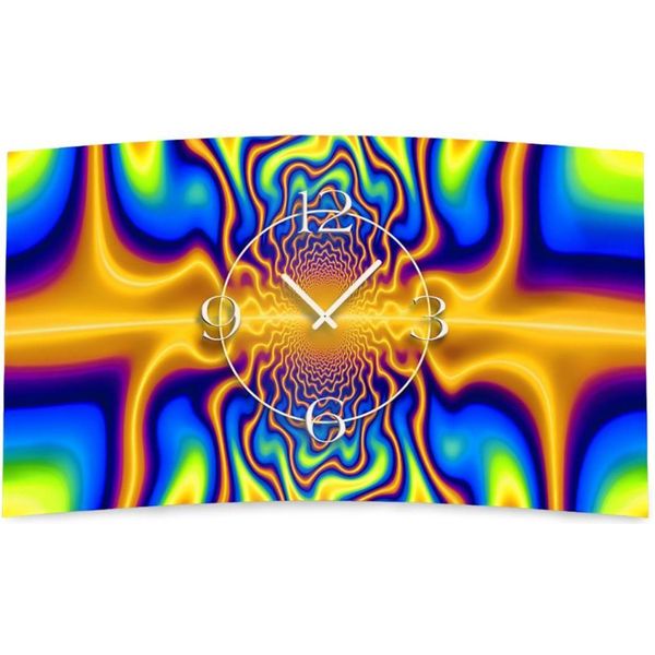 Orologio Da Parete Di Design Psychodelic Techno Orologio Da Parete Moderno Di Design Silenzioso Senza Ticchettio Dixtime 3DS-0241-image