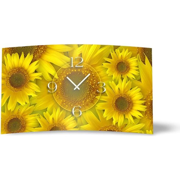 Orologio Da Parete Di Design Con Girasole Orologio Da Parete Moderno Di Design Silenzioso Senza Ticchettio Dixtime 3DS-0148-image