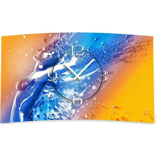Orologio Digitale Astratto Cyber Girl Orologio Digitale Da Parete Dal Design Moderno Orologio Da Parete Silenzioso Senza Ticchettio Dixtime 3Ds-0015-image