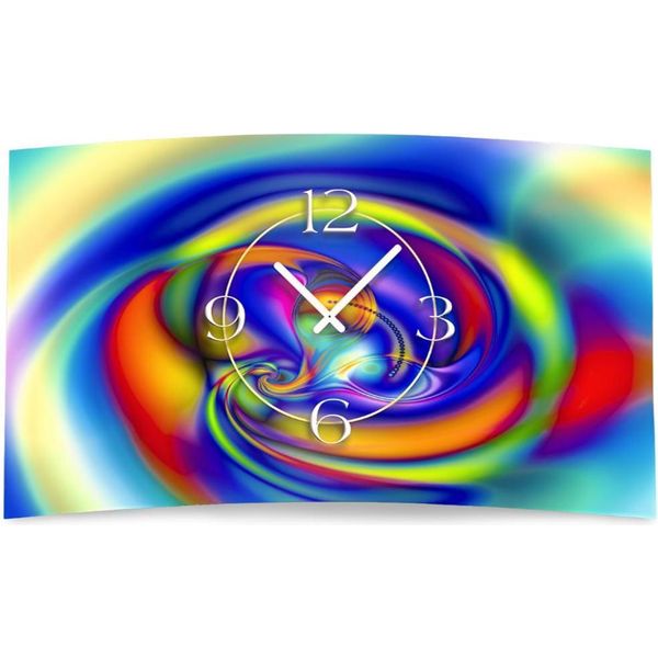 Digital Designer Art Orologio Da Parete Di Design A Cerchio Psycodelic Orologio Da Parete Moderno Design Silenzioso Senza Ticchettio Dixtime 3DS-0358-image