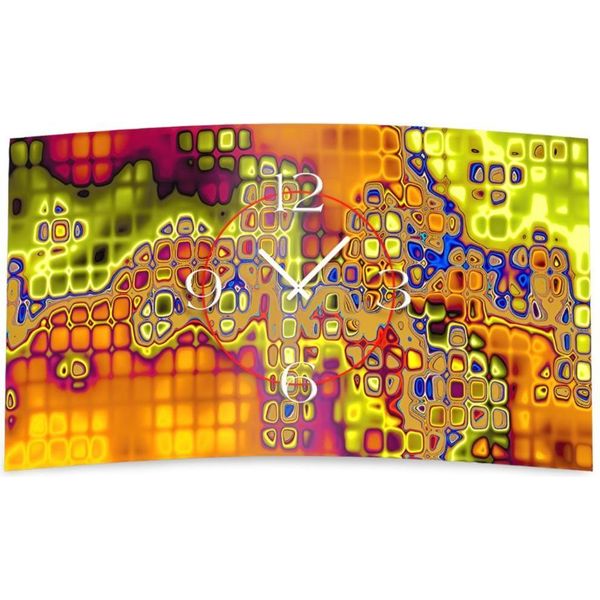 Orologio Da Parete Di Design Astratto Digital Art Colorato Orologio Da Parete Moderno Design Silenzioso Senza Ticchettio Dixtime 3D-0254-image