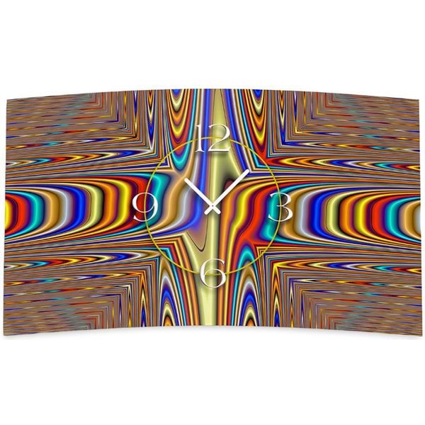 Digital Art Psychedelic Designer Wall Clock Orologio Da Parete Moderno Di Design Silenzioso Senza Ticchettio Dixtime 3D-0275-image