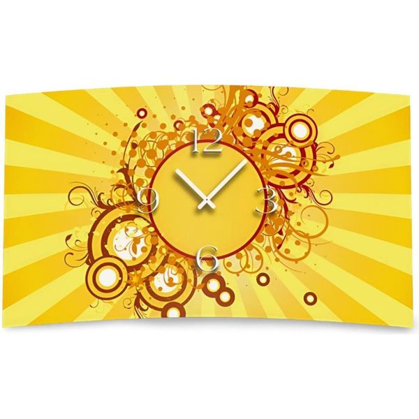 Digital Designer Art Circles Orologio Da Parete Di Design Astratto Moderno Silenzioso Senza Ticchettio Dixtime 3D-0407-image