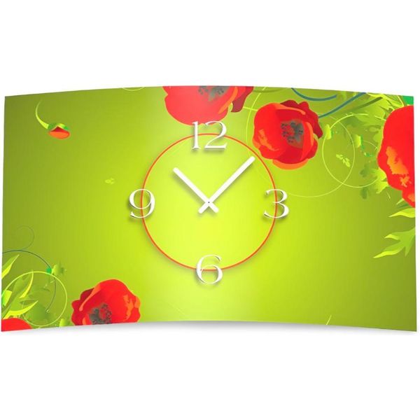 Orologio Da Parete Digitale Di Design Papavero Astratto Orologio Da Parete Moderno Design Silenzioso Senza Ticchettio Dixtime 3DS-0419-image
