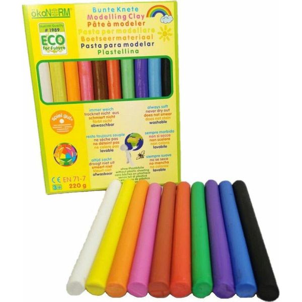Argilla Da Modellare Colorata - 10 Colori 220G-image
