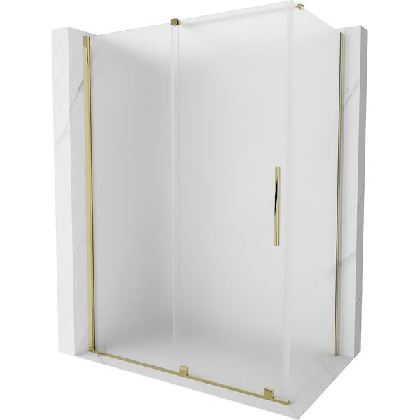 Mexen Velar Cabina Doccia Scorrevole 150 X 80 Cm, Smerigliata, Oro - 871-150-080-31-50-image