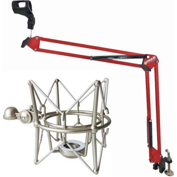 Keepdrum NB35 Rd Braccio Articolato Rosso Con Spider Microfonico MS089SV-image