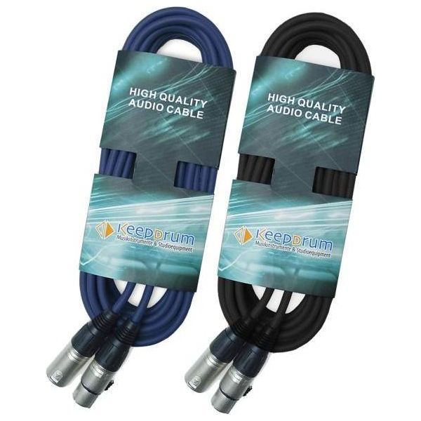 Cavo Dmx Keepdrum 6M 1X Nero 1X Blu-image