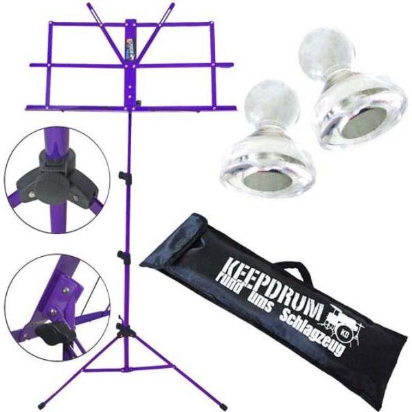 Keepdrum MUS2FL Leggio Viola Con 2 Magneti-image
