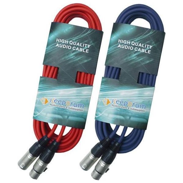 Keepdrum Cavo Dmx 6M 3-Poli Xlr 1X Rot 1X Blau-image