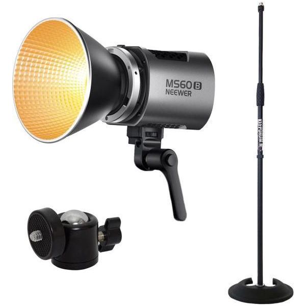 Luce Continua Neewer MS60B Luce Foto-Video A Led Con Treppiede E Giunto A Sfera-image