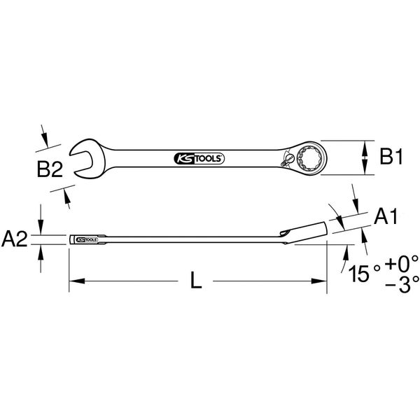 Ks Tools Gearplus Chiave Combinata A Cricchetto Reversibile 5/16" - 503.4681"-image