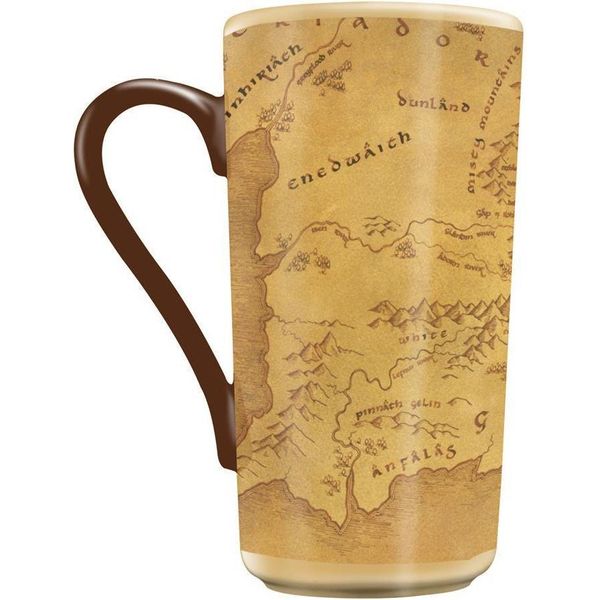 Il Signore Degli Anelli - Tazza Da Caffè, Mappa, 470Ml PM12776 (Taglia Unica) (Marrone)-image